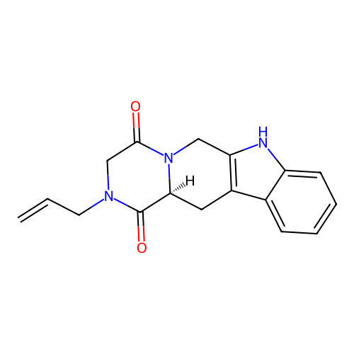 (12aS)-2-(prop-2-en-1-yl)-2,3,6,7,12,12a-hexahydropyrazino[1',2':1,6]pyrido[3,4-b]indole-1,4-dione structure