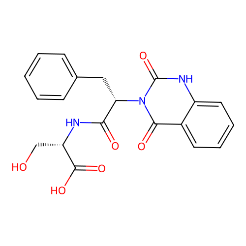 (S)-2-((S)-2-(2,4-dioxo-1,2-dihydroquinazolin-3(4H)-yl)-3-phenylpropanamido)-3-hydroxypropanoic acid structure