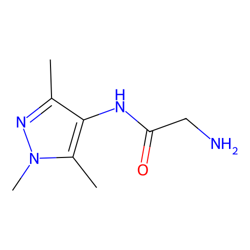 2-amino-N-(trimethyl-1H-pyrazol-4-yl)acetamide structure