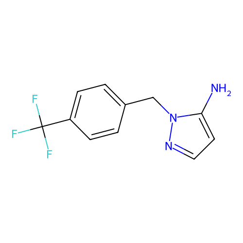 2-[[4-(Trifluoromethyl)phenyl]methyl]pyrazol-3-amine structure