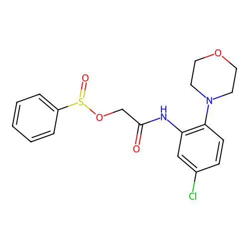 2-(5-Chloro-2-morpholinoanilino)-2-oxoethyl benzenesulfinate structure