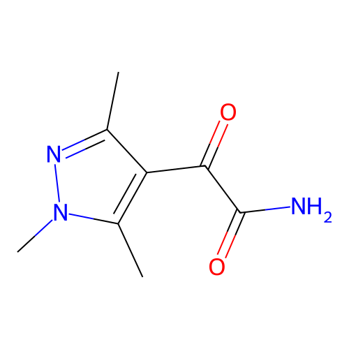 2-oxo-2-(1,3,5-trimethyl-1H-pyrazol-4-yl)acetamide structure