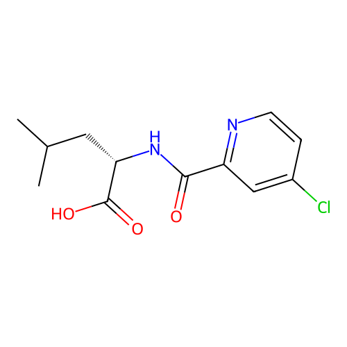 (2S)-2-[(4-Chloropyridin-2-YL)formamido]-4-methylpentanoic acid structure