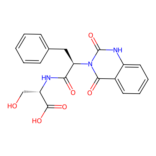 (S)-2-((R)-2-(2,4-dioxo-1,2-dihydroquinazolin-3(4H)-yl)-3-phenylpropanamido)-3-hydroxypropanoic acid structure