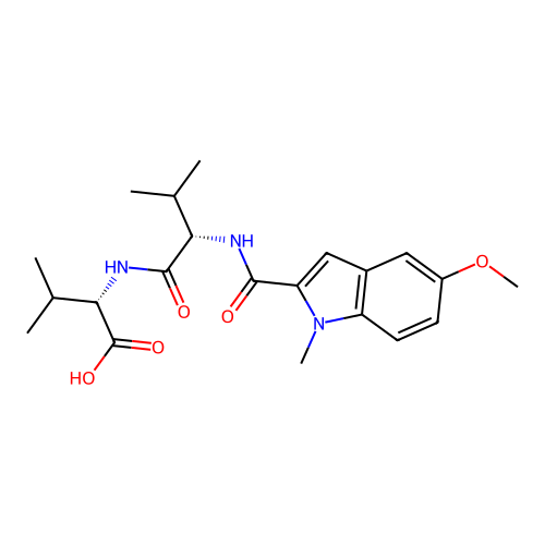N-[(5-methoxy-1-methyl-1H-indol-2-yl)carbonyl]-L-valyl-L-valine structure