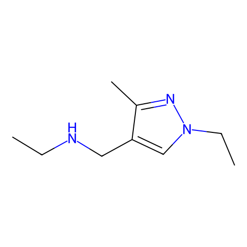 N-[(1-Ethyl-3-methyl-1H-pyrazol-4-yl)methyl]-ethanamine structure