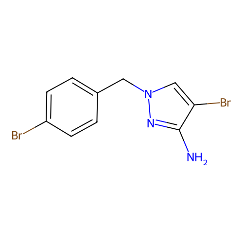 4-bromo-1-(4-bromobenzyl)-1H-pyrazol-3-amine structure