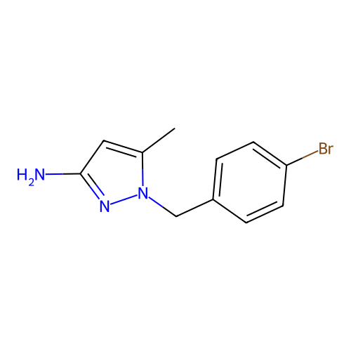 1-(4-bromobenzyl)-5-methyl-1H-pyrazol-3-amine structure