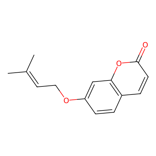7-Prenyloxycoumarin structure