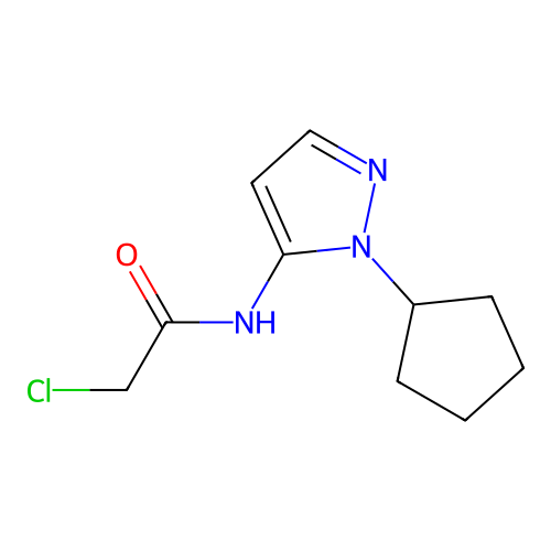 2-chloro-N-(1-cyclopentyl-1H-pyrazol-5-yl)acetamide structure