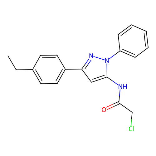 2-chloro-N-[3-(4-ethylphenyl)-1-phenyl-1H-pyrazol-5-yl]acetamide structure
