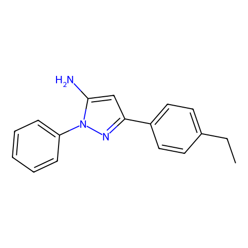 3-(4-ethylphenyl)-1-phenyl-1H-pyrazol-5-amine structure