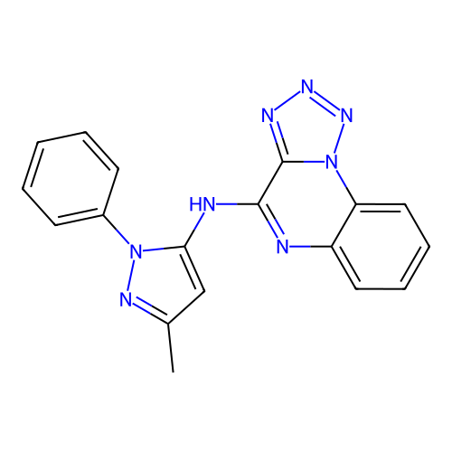 Tetrazolo[1,5-a]quinoxalin-4-amine, N-(3-methyl-1-phenyl-1H-pyrazol-5-yl)- structure