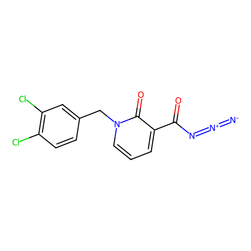 1-[(3,4-Dichlorophenyl)methyl]-2-oxo-1,2-dihydropyridine-3-carbonyl azide structure