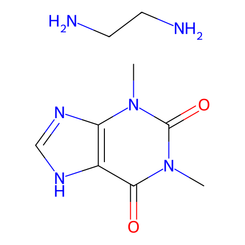 Theophylline-ethylenediamine structure