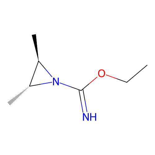 ethyl (2R,3R)-2,3-dimethylaziridine-1-carboximidate structure