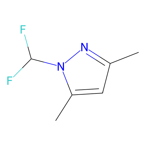 1-(Difluoromethyl)-3,5-dimethylpyrazole structure
