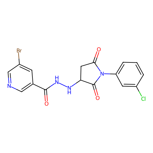 C16H12BrClN4O3 structure
