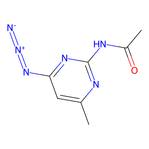 N-(4-azido-6-methylpyrimidin-2-yl)acetamide structure