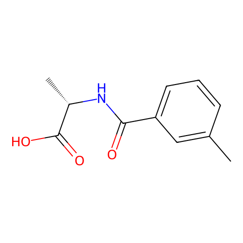 (2S)-2-[(3-methylbenzoyl)amino]propanoic acid structure