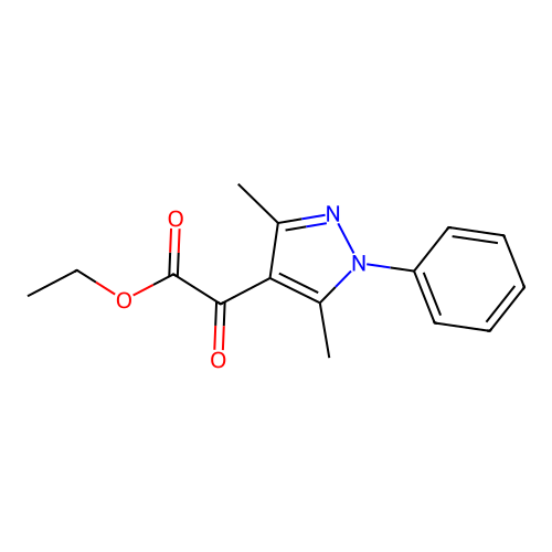 ethyl 2-(3,5-dimethyl-1-phenyl-1H-pyrazol-4-yl)-2-oxoacetate structure