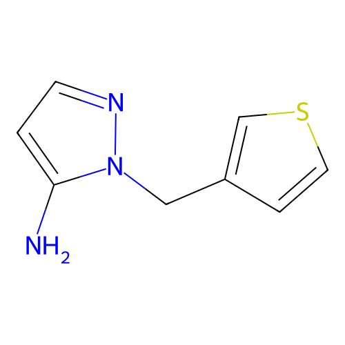 1-[(thiophen-3-yl)methyl]-1H-pyrazol-5-amine structure