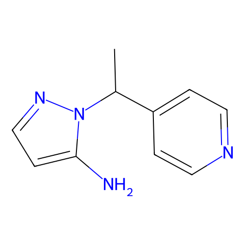 1-[1-(pyridin-4-yl)ethyl]-1H-pyrazol-5-amine structure