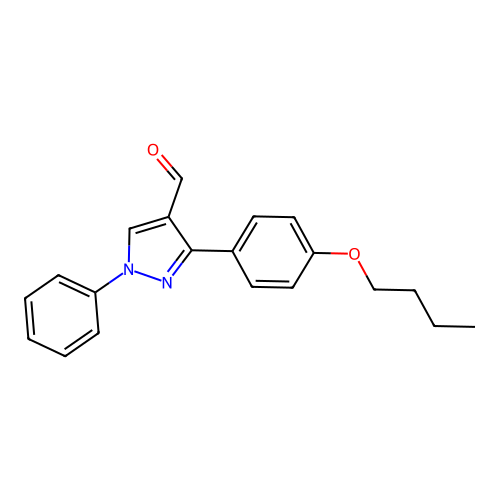 3-(4-butoxyphenyl)-1-phenyl-1H-pyrazole-4-carbaldehyde structure