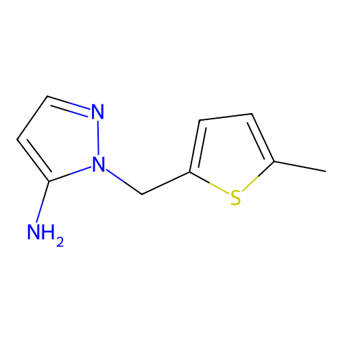 1-[(5-methylthiophen-2-yl)methyl]-1H-pyrazol-5-amine structure