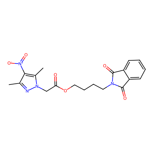 4-(1,3-Dihydro-1,3-dioxo-2H-isoindol-2-yl)butyl 3,5-dimethyl-4-nitro-1H-pyrazole-1-acetate structure