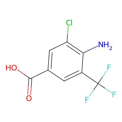 4-amino-3-chloro-5-(trifluoromethyl)benzoic Acid structure