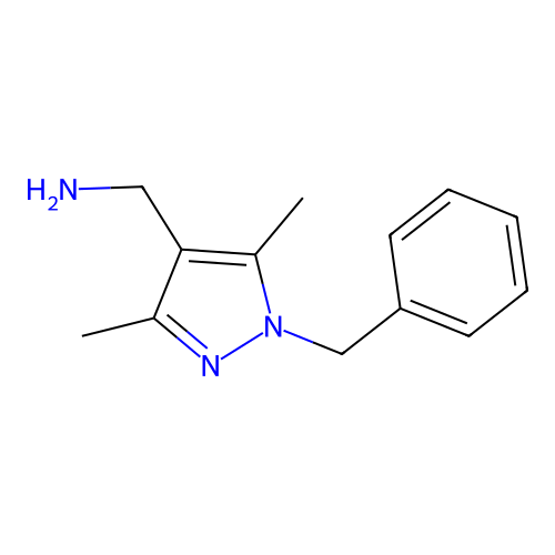 (1-benzyl-3,5-dimethyl-1H-pyrazol-4-yl)methanamine structure