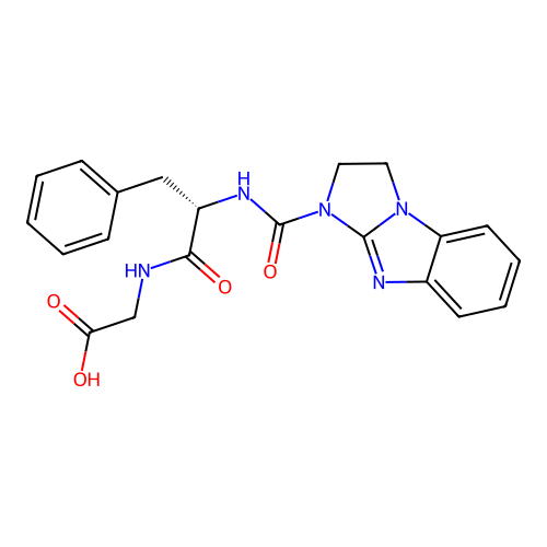 N-(2,3-dihydro-1H-imidazo[1,2-a]benzimidazol-1-ylcarbonyl)-L-phenylalanylglycine structure