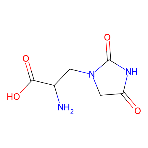 3-(2,4-Dioxoimidazolidin-1-yl)alanine structure