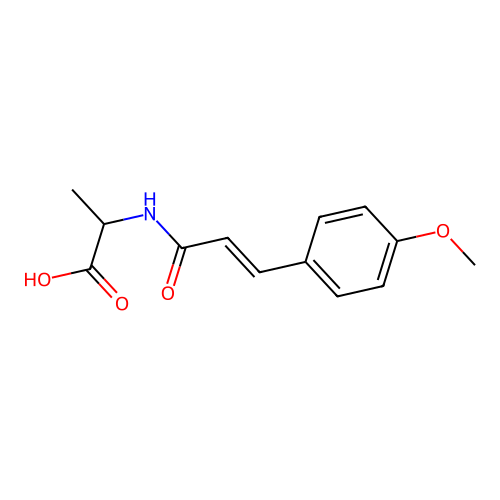2-[3-(4-Methoxyphenyl)prop-2-enoylamino]propanoic acid structure