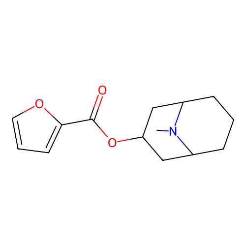 9-Methyl-9-azabicyclo[3.3.1]nonan-3-YL furan-2-carboxylate structure