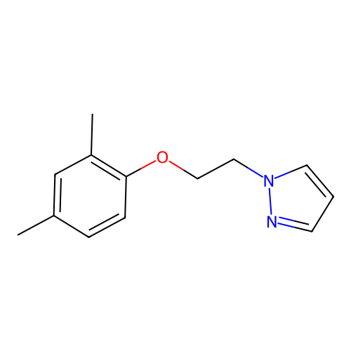 1-[2-(2,4-dimethylphenoxy)ethyl]-1H-pyrazole structure