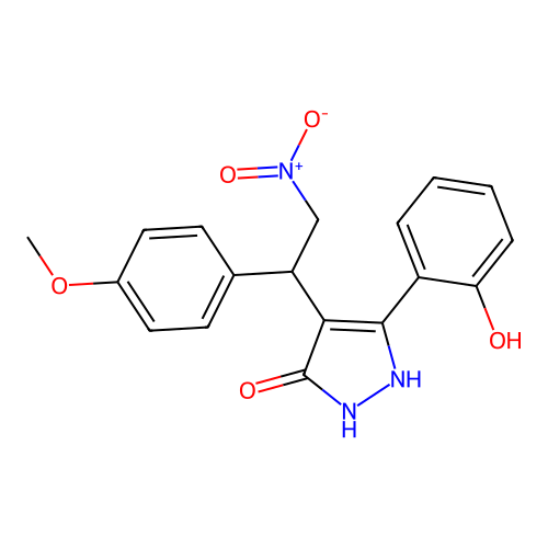 3-(2-hydroxyphenyl)-4-[1-(4-methoxyphenyl)-2-nitroethyl]-1H-pyrazol-5-ol structure