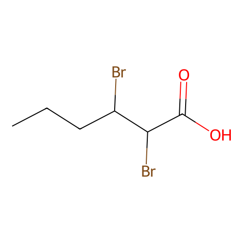 2,3-Dibromohexanoic acid structure