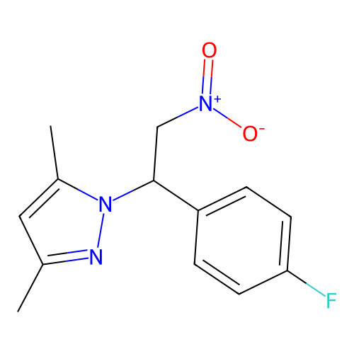 1-[1-(4-Fluorophenyl)-2-nitroethyl]-3,5-dimethylpyrazole structure