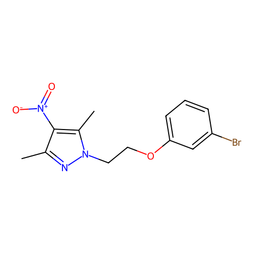 1-[2-(3-Bromophenoxy)ethyl]-3,5-dimethyl-4-nitropyrazole structure