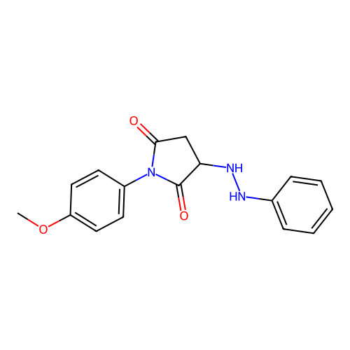 1-(4-Methoxyphenyl)-3-(2-phenylhydrazinyl)pyrrolidine-2,5-dione structure