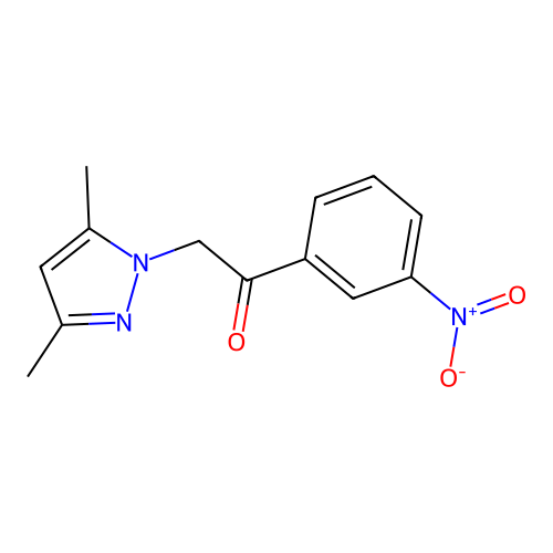 2-(3,5-dimethyl-1H-pyrazol-1-yl)-1-(3-nitrophenyl)-1-ethanone structure