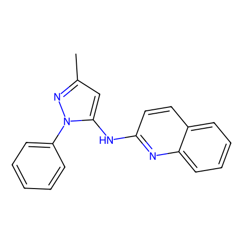 N-(3-methyl-1-phenyl-1H-pyrazol-5-yl)quinolin-2-amine structure