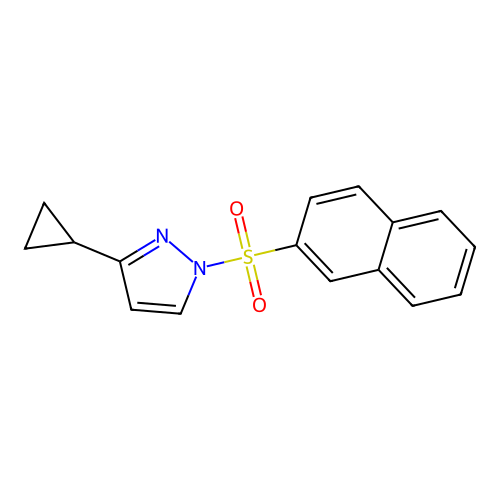 3-cyclopropyl-1-(2-naphthylsulfonyl)-1H-pyrazole structure