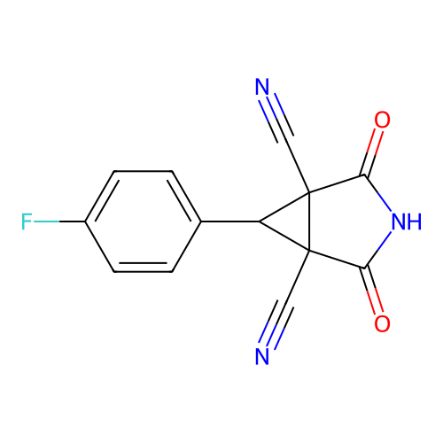 6-(4-Fluorophenyl)-2,4-dioxo-3-azabicyclo[3.1.0]hexane-1,5-dicarbonitrile structure