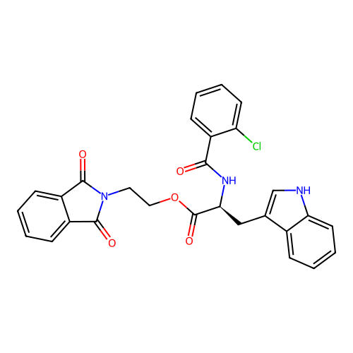 N-(2-Chlorobenzoyl)-L-tryptophan 2-(1,3-dihydro-1,3-dioxo-2H-isoindol-2-yl)ethyl ester structure