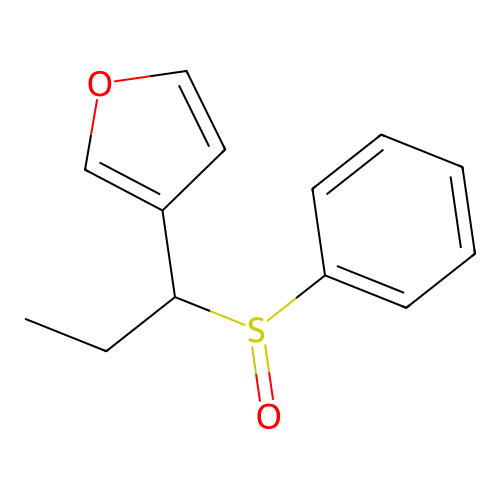 3-[1-(Benzenesulfinyl)propyl]furan structure