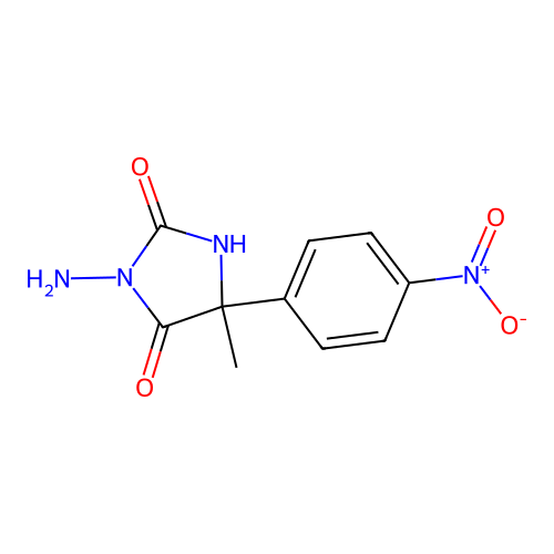 3-Amino-5-methyl-5-(4-nitrophenyl)imidazolidine-2,4-dione structure