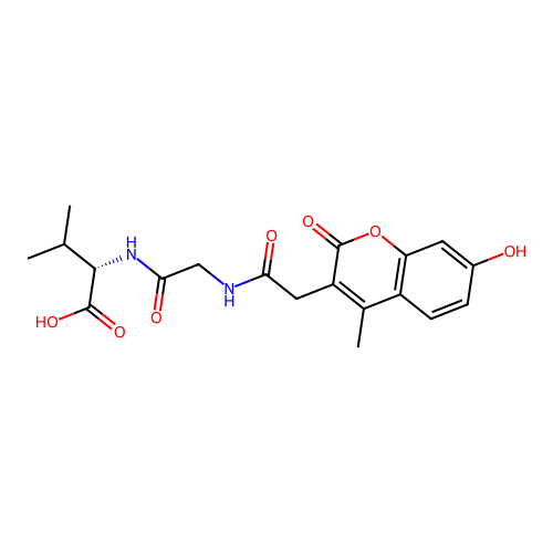 (S)-2-(2-(2-(7-hydroxy-4-methyl-2-oxo-2H-chromen-3-yl)acetamido)acetamido)-3-methylbutanoic acid structure